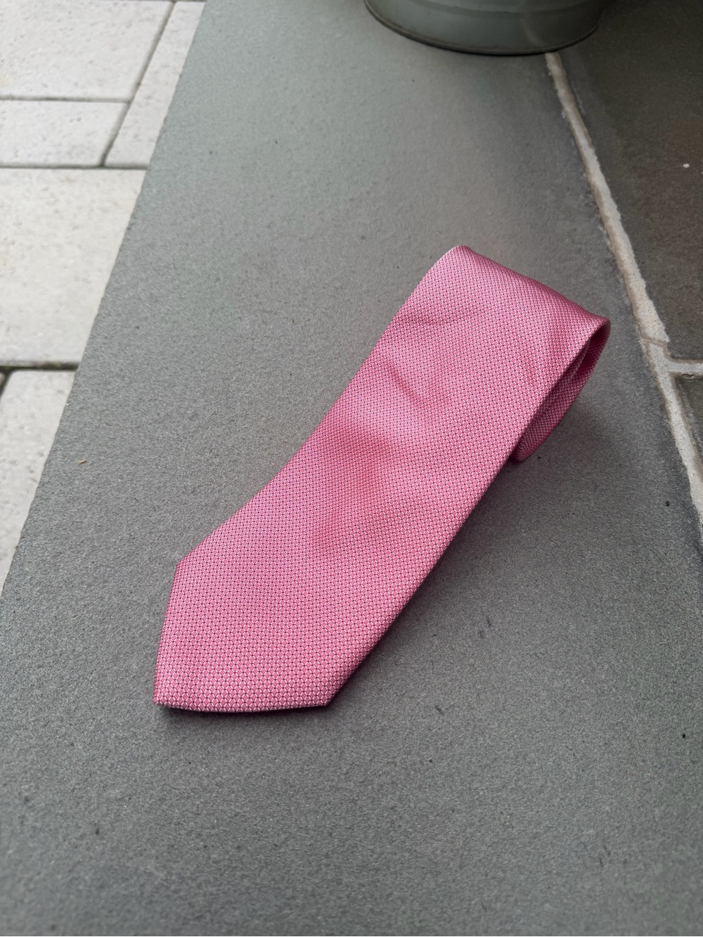 Brioni Pink Textured Silk Tie Handmade in Italy Luxury Designer Necktie - Picture 10 of 11